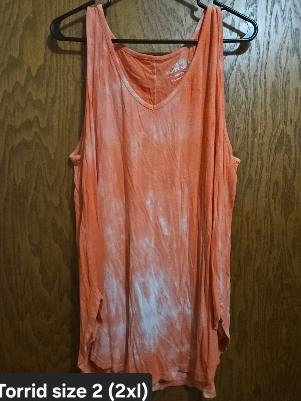 torrid Coral Tie-Dye Sleeveless Tunic